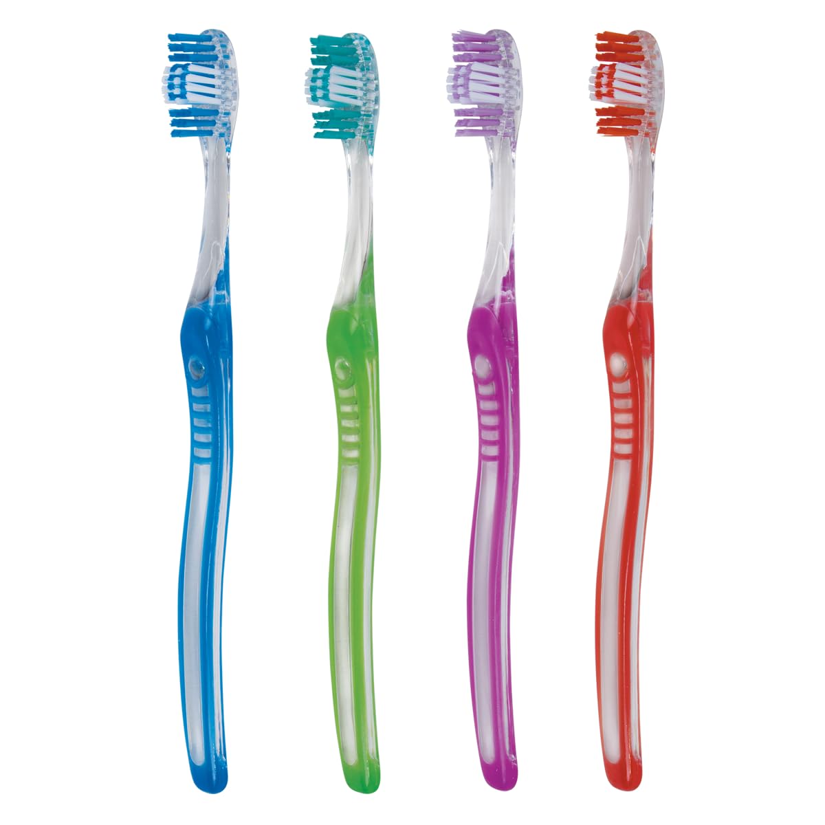 SmartSmile Spazzolini da denti per adulti Setole morbide con manico trasparente 72 pezzi Colori assortiti #21-552