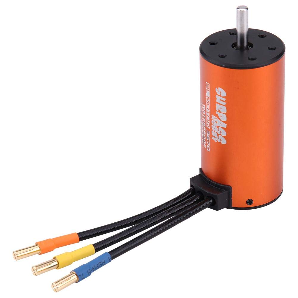 Dilwe RC Car bezczujnikowy silnik, 3670 1900KV 4-biegunowy 5mm bezwałowy silnik do 1/8 zdalnego sterowania Części do akcesoriów samochodowych