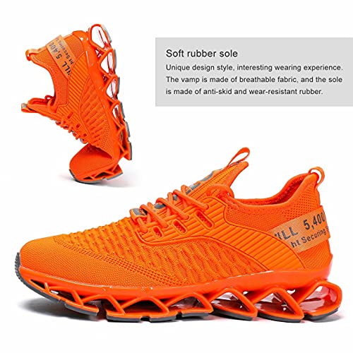 Womens Running Shoes Ladies Blade Tennis Walking Sneakers Comfort Fashion Non Slip Work Sport Athletic Shoes Orange #TOP2