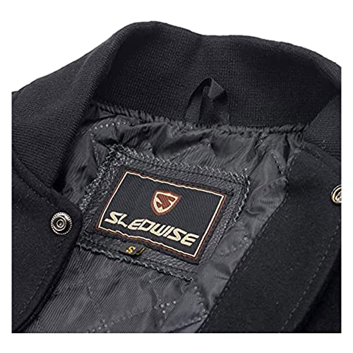 SW Varsity Jackets for Men, All Black, Large3