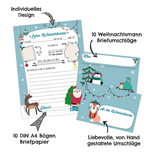 Letters to Santa Claus, for labelling and posting yourself, Christmas Post, Gift Ideas and Gift Wishes for Children - Image 2