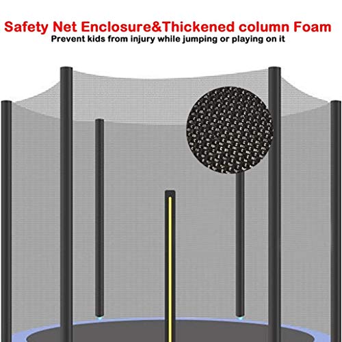 Kids & Adults Trampoline ,8 FT Sports Fitness Trampoline - Indoor & Outdoor Large Bungee Jumping Bed with Enclosure Net Jumping Mat and Spring Cover Padding - Thumbnail 5