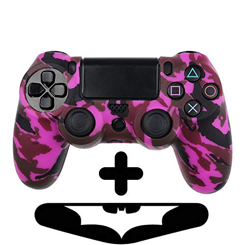 Preisvergleich Produktbild PlayStation 4 Controller Silikonhülle + Bonus LED Sticker / Sony PS4 Schutz Hülle Pad Case / Für eine coole Optik, besseren Schutz & mehr Spaß beim spielen / Für PS Pro & PS Slim Pad geeignet / Lila