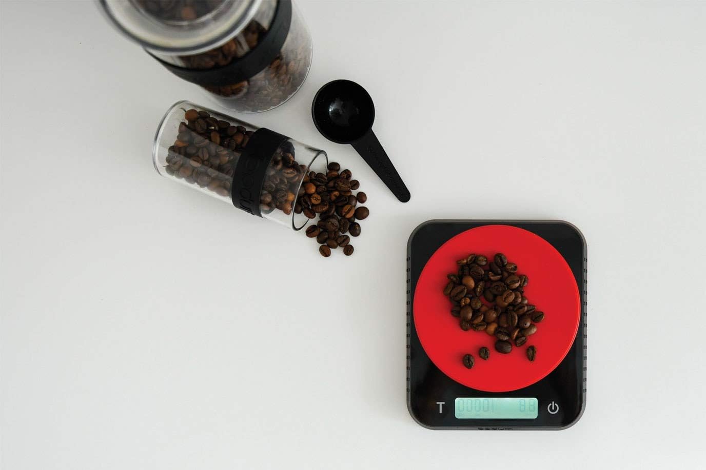 Bodum Barista Coffee and Food Scale with Built-in Timer, 6 in. x 5 in., Black image 2