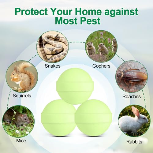 Crobirware 36 Pack Mice Repellent - Peppermint Oil Rat Repellent Ball For House Garage Garden Car Engine Indoor thumb #3