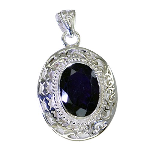 Améthyste pendentif en argent facetté avec coupe ovale exclusive
