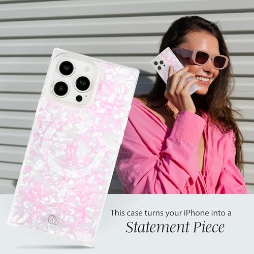 Image of COCOMII Rectangle for iPhone 16 Pro Max Case, Hot Pink Opal