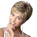 Asifen Spring-Summer New Cool Short Wigs Mixed Real Human Hair Wigs for Women(Color 30/613)