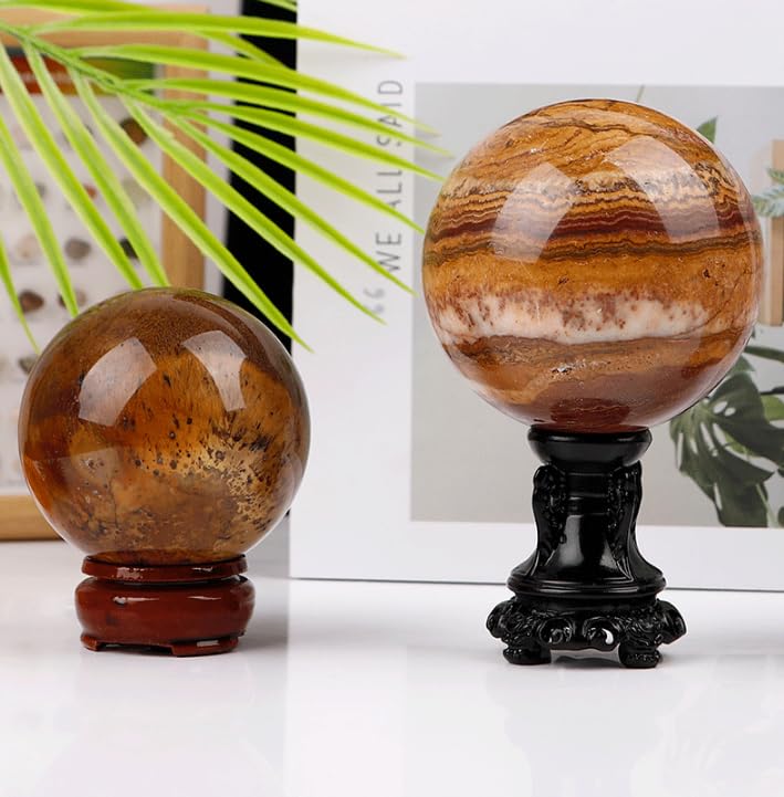 Boule de cristal agate de grande taille 70-80mm pour collectionneur - 6