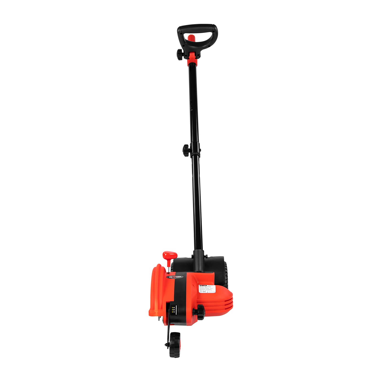 Grafner 2in1 Rasenkantenschneider und Fugenbürste, mit Messer und Bürste, ergonomischer Teleskopstiel, 3-Fach einstellbare Schnitttiefe, Führungsschiene für präzise Kanten und saubere Fugen Rot