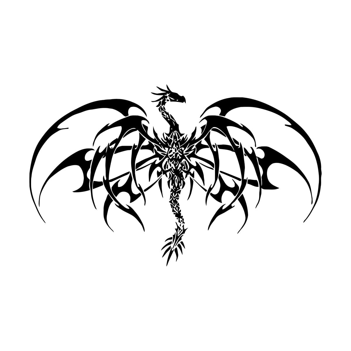 Tribal Monster Dragon Wall Sticker Baby Nursery Kids Room Magic Animal Anime Manga Wall Decal Bedroom Vinyl Home Small - 35x56cm — image 1