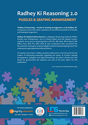 Image of Radhey ki Reasoning 2.0 Puzzles & Seating Arrangement For All Bank & Insurance Exams