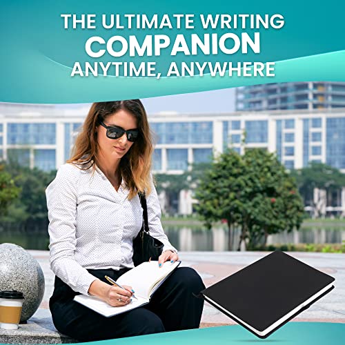 Image of Cubic Classic A5 Journal - A5 Size, 160 Pages, 80 gsm | PU Leather Hardbound Notebook with Pen Loop | Black Diary for Writing, Planning, Travel & Office