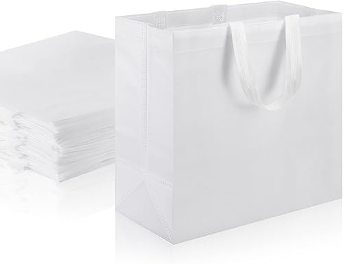 30 bolsas reutilizables de compras de comestibles de 145 x 14 x 66 pulgadas bolsas de mano con asas bolsas de comestibles no tejidas bolsas de mano