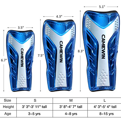 image for Karltion Soccer Shin Guards - Youth Kids 2 Pairs Shin Guards Slip Ligh