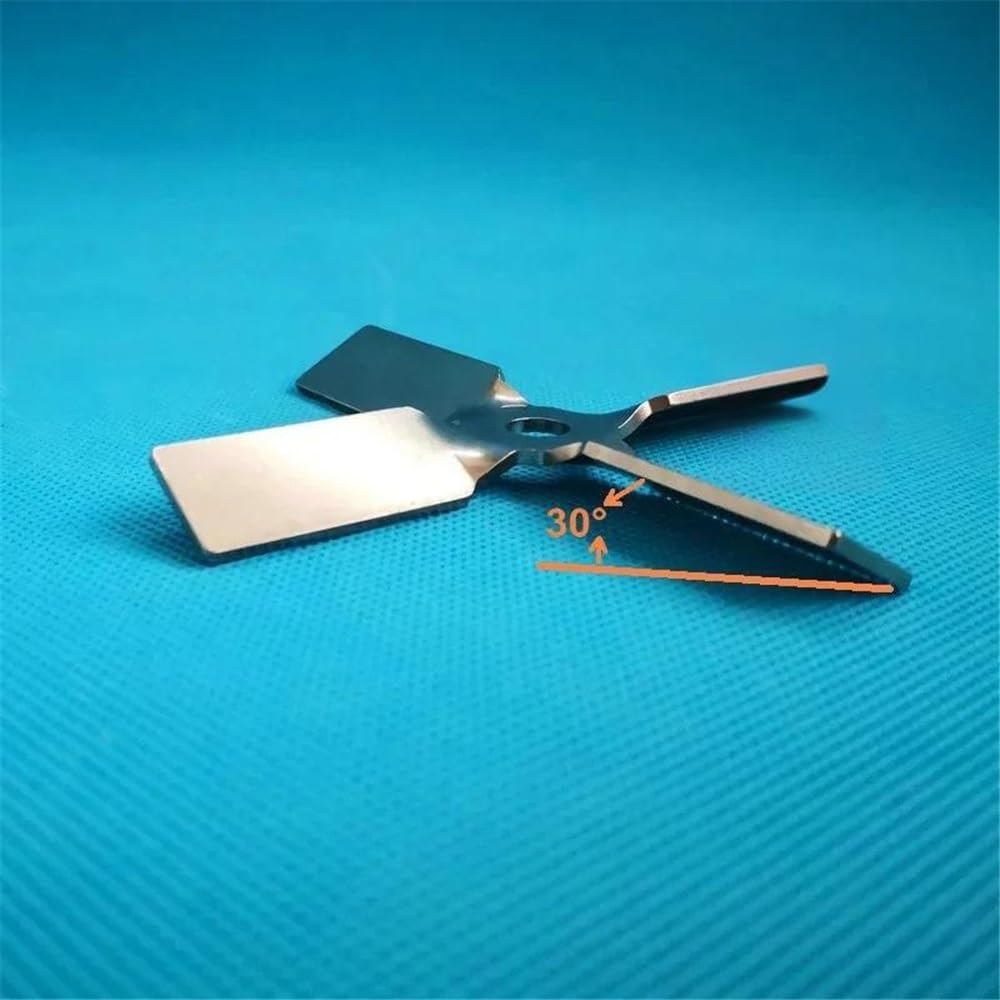 Mieszadło podwieszane, ostrze krzyżowe 4-10cm | Laboratoryjne ostrze mieszające ze stali nierdzewnej 304 do mieszania z wysokim momentem obrotowym(10cm 45degree angle)