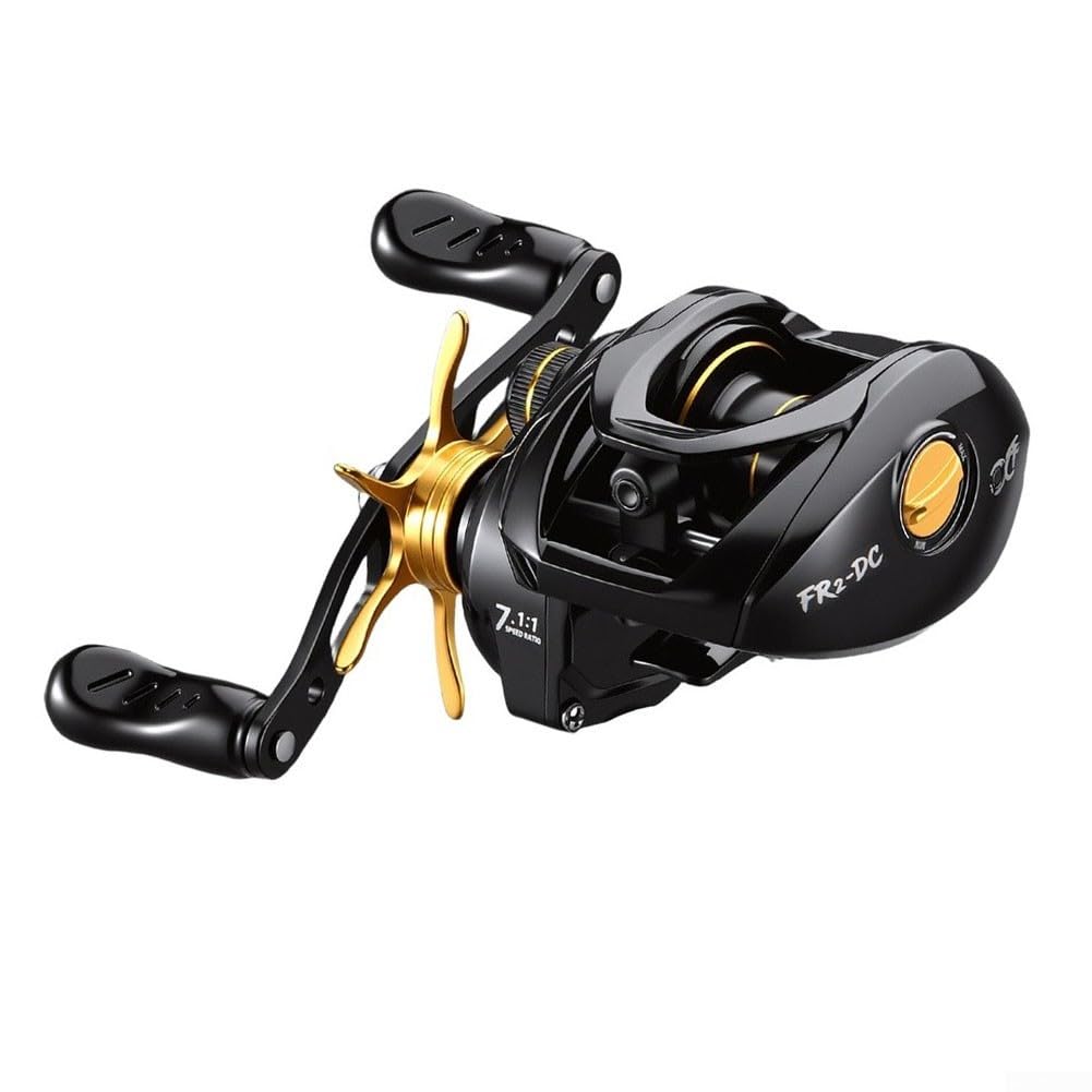 Kołowrotek odlewniczy DC 7,2: 1 stosunek 8 kg Drag 4+1BB słodkowodne | Hamulec elektroniczny DC, gładkie odlewy, niezawodne zestawy haków, przełożenie 7,2:1, gatunki słodkowodne