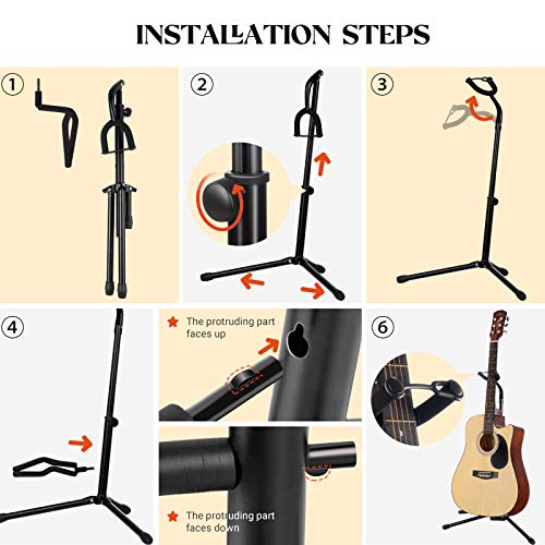 CAHAYA Support de Guitare Pliable et Détachable avec Support de Cou en Mousse Adapté pour Guitare Acoustique, Classique… - Les Beatles, Paul McCartney, John Lennon, RIngo Starr, George Harrison CAHAYA Support de Guitare Pliable et Détachable avec Support de Cou en Mousse Adapté pour Guitare Acoustique, Classique… – Image 7