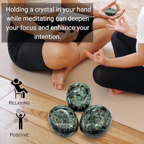 Image of Flower Stone Crystal Palm Pebbles Stones for Anxiety Stress Relief Massage - AAA Grade Original Healing Gemstone Agate Palm Stone for Yoga Meditation Spiritual Reiki Feng Shui