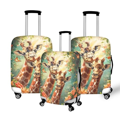 Personalized Luggage Cover for Suitcase Funny Baggage Covers Fit 25-28 Inch Animal Giraffe Suitcase Protector Elastic Luggage Covers for Kids Adult4