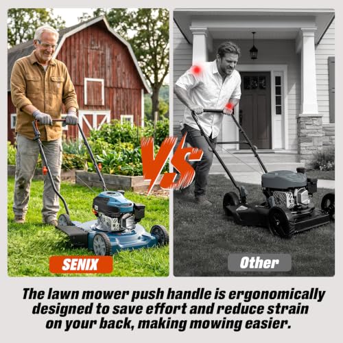 SENIX Gas Lawn Mower, 20' 144 cc Push Mower,cortadora de pasto