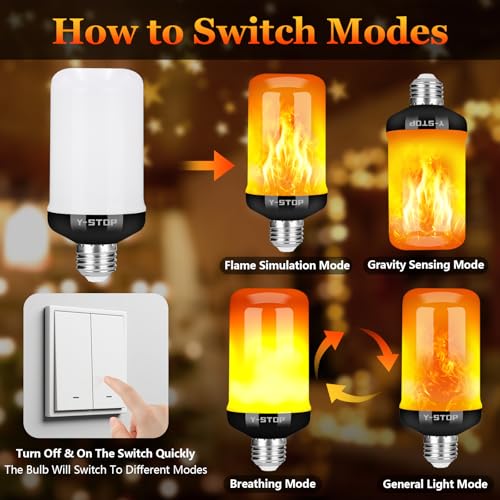Y- Stop FLAME LIGHT2PC Led Flame Light Bulbs thumb #2