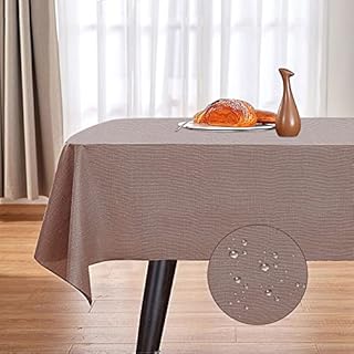 Nestling Table Cloth Waterproof Table Cover, Wipeable Reusable PVC Plastic Tablecloth for Kitchen Tabletop Decoration, 55" x 78" Table Protector for Birthday Party, Halloween, Christmas Decoration