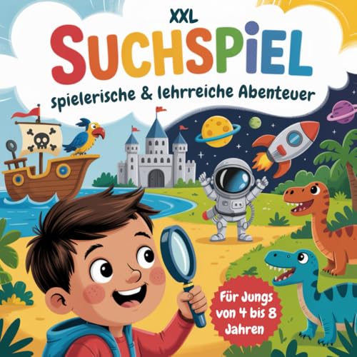 XXL Suchspiel - spielerische & lehrreiche Abenteuer für Jungs von 4 bis 8 Jahren (XXL Suchspiel Abenteuer für Kinder von 4 bis 8 Jahren)