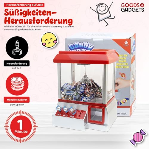 Candy Grabber Süßigkeitenautomat Süßigkeiten Greifautomat Greifer Spielautomat rot