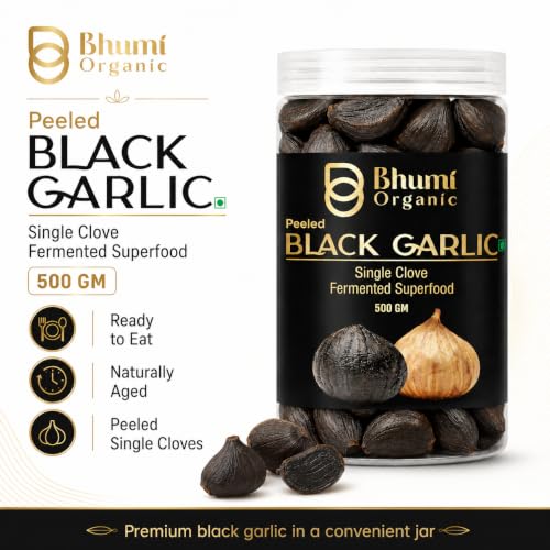 Image of Bhumi Organic Black Garlic Single Clove (500 GM)