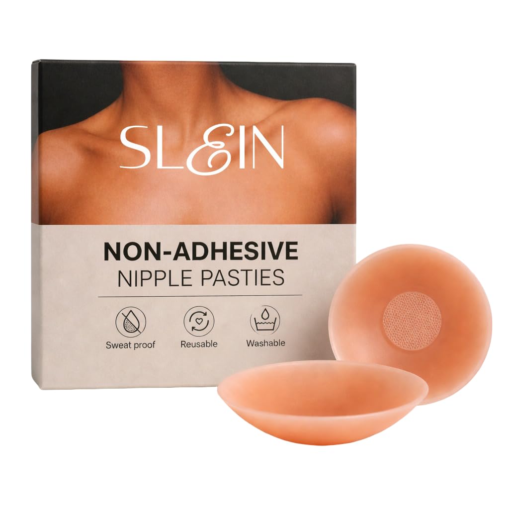 Reusable Silicone Nipple Covers for Women | Invisible Adhesive Breast Petals | Seamless Sweatproof Hypoallergenic Pasties | Skin Friendly Sticky Bra Alternative for Backless Strapless Dresses-image-29