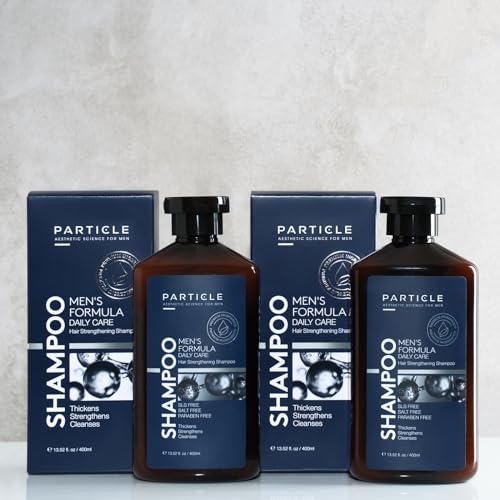 Particle Hair Growth Shampoo for Men (13.52 Oz) - for Thickening, Strengthening & Cleansing Hair - Sulfate Free & Paraben Free Hair Loss Shampoo for Men (2 Pack, 27.04 Oz)