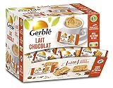 Gerblé Vitalité - Mini Biscuits Lait Chocolat - Allégé en sucre - Nutriscore C - Au Gerble de Blé - Sans Huile de Palme - 200 Sachets Individuels - 800 g