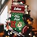 GABSHAIM Ho with Poodle Dog Christmas Stockings Custom Be Merry and Bright Stockings Lights String Reindeer Snowflake Decor 14.4