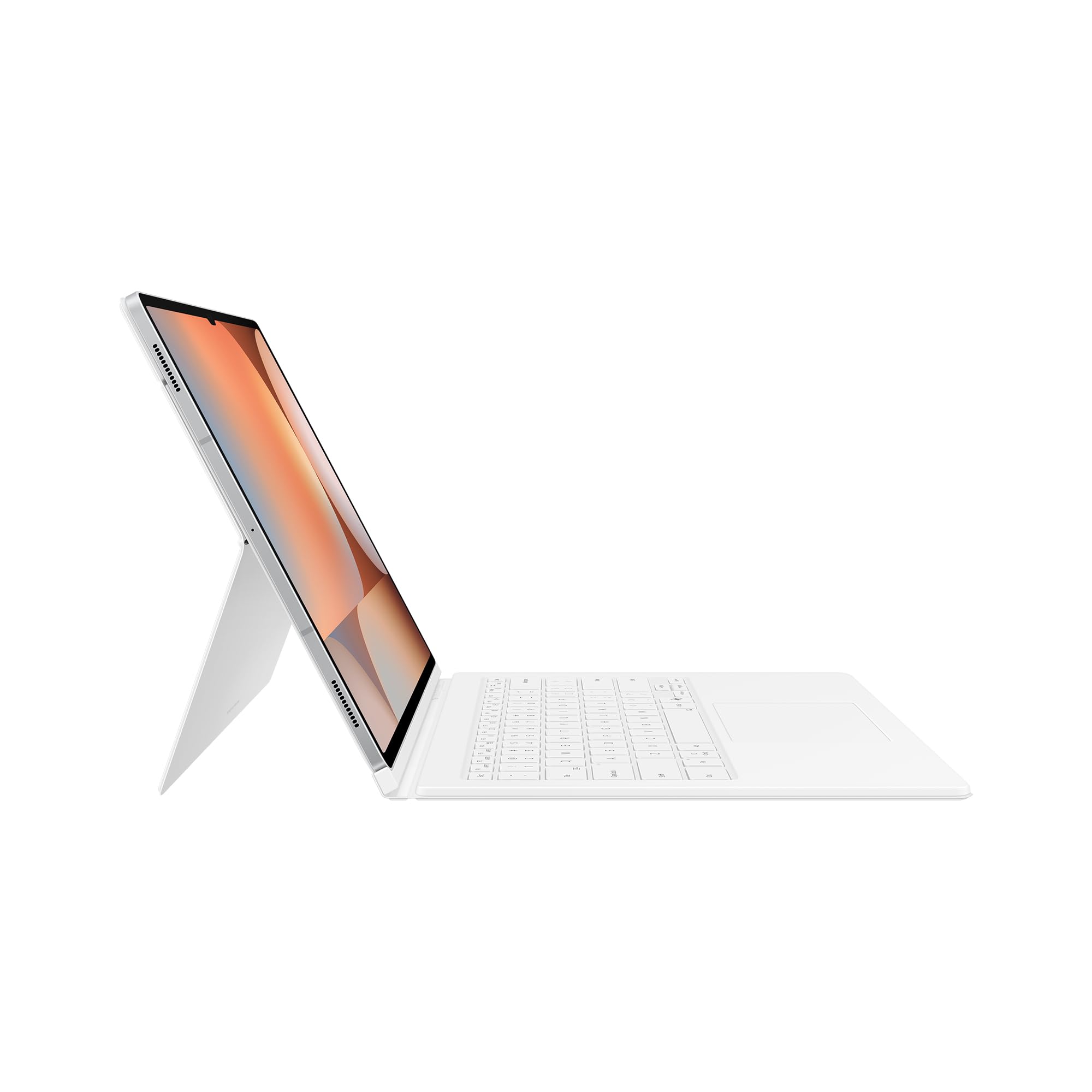 Samsung Book Cover Keyboard Custodia per tablet con tastiera retroilluminata per Galaxy Tab S9 Ultra | Tab S10 Ultra, Bianco