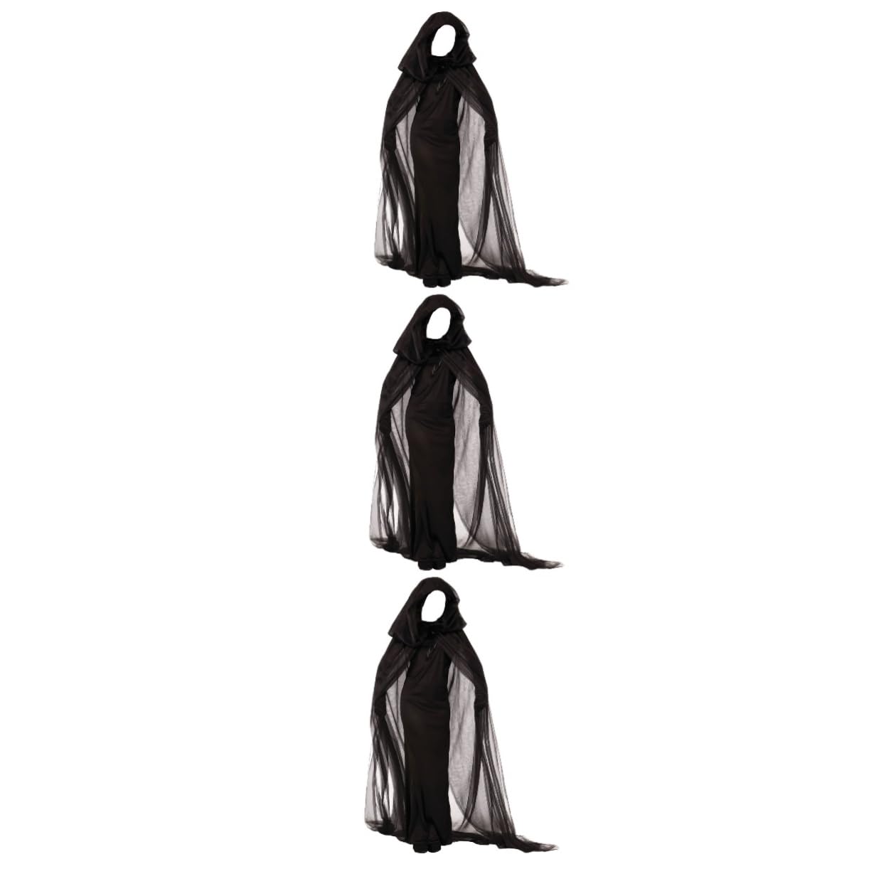 SOIMISS 3 Piezas disfraz de bruja para mujer para actuación disfraz vampiresa de vampiresa de fantasma de vampiro de halloween de bruja para cosplay Black
