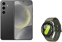 Celular Samsung S24 256GB - Preto + Galaxy Watch7 BT 44mm - Verde