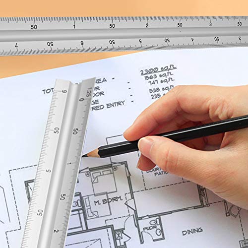 30 cm Architecturale Schaal Liniaal, 12 inch Aluminium Driehoekige Schaal voor Opstellen Heerser Architect Liniaal… - Image 3