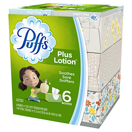 Puffs Plus Lotion Facial Tissues, Cube, 18 Boxes - Thumbnail 7