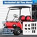 Clear Golf Windshield Compatible with 2000-Up DS Club Car Impact Resistant Golf Cart DS Model Smoke Style Fold Down Windshield