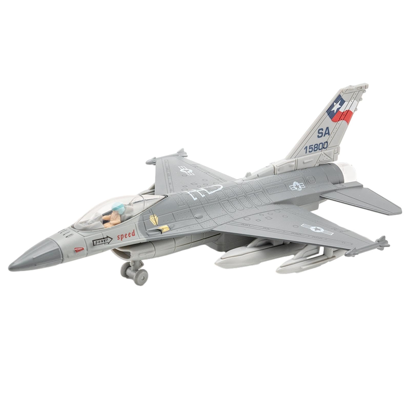 Avión Juguete con Función Pull Back Modelo de Avión Y Luces Y Sonidos Aleación Resistente Adecuado para Niños Sala Estudio, gris3C