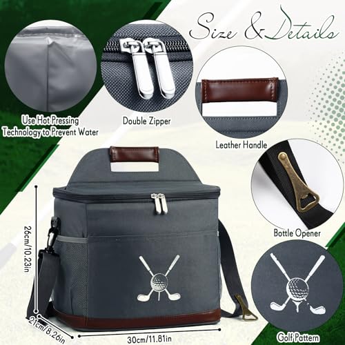 Golf Cart Cooler Bag Insulated with 6 Beer Can Sleeves 24 Can, Gray by Reallnaive - Used condition - Image 2