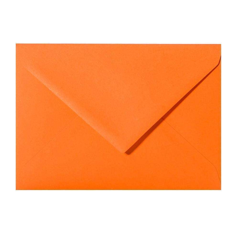 50 sobres DIN C6, 114 x 162 mm, sobres sin ventana C6, adhesivo húmedo, C6, para invitaciones, tarjetas de felicitación, tamaño A6, para bodas, cumpleaños, color naranja