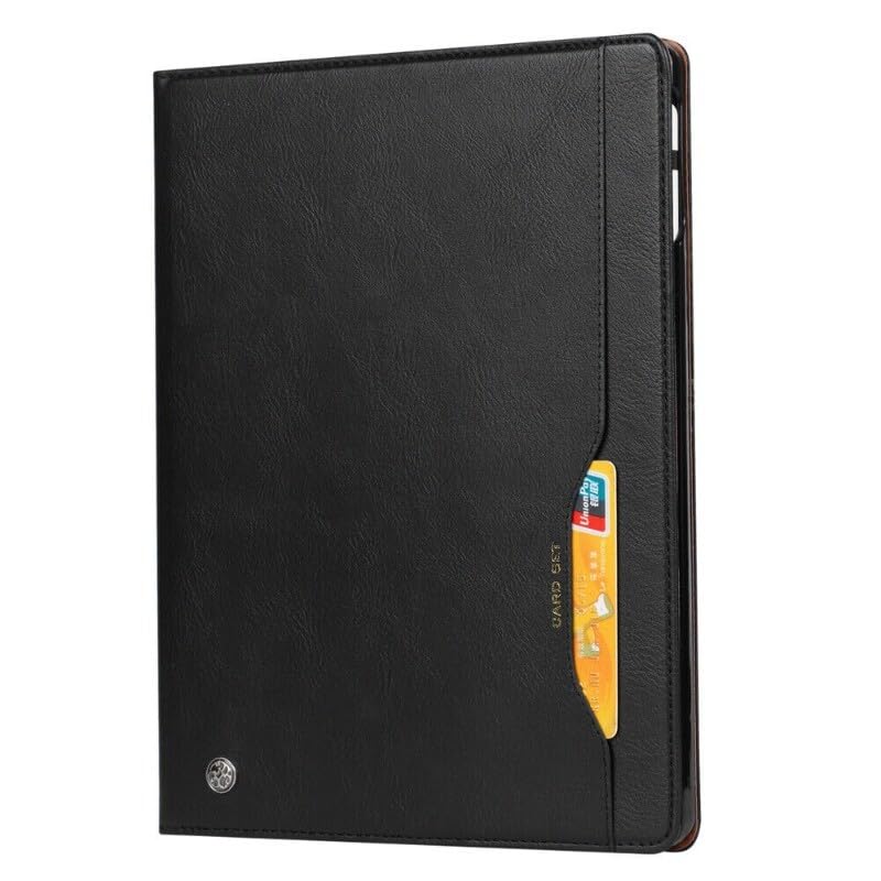 Étui iPad Pro 11 2024 M4 noir housse rabat cuir portefeuille