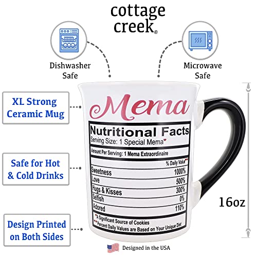 Cottage-Creek-Mema-Mug-16-oz-Black-and-White-Gift-Boxed-Ceramic-Grandma-Coffee-Cup-Cute-Tea-Mug-and-Coffee-Mugs-for-Grandma-and-Nana-Fun-Baby-Shower-Gifts-for-Grandparents Cottage Creek Mema Mug 16 oz Black and White Gift Boxed Ceramic Grandma Coffee Cup Cute Tea Mug and Coffee Mugs for Grandma and Nana Fun Baby Shower Gifts for Grandparents
