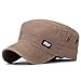 Kids Baseball Caps Boys Unisex Fashion Style Flat Sun Vintage Cap Cap Military Baseball Sport Hat (Brown, One Size)