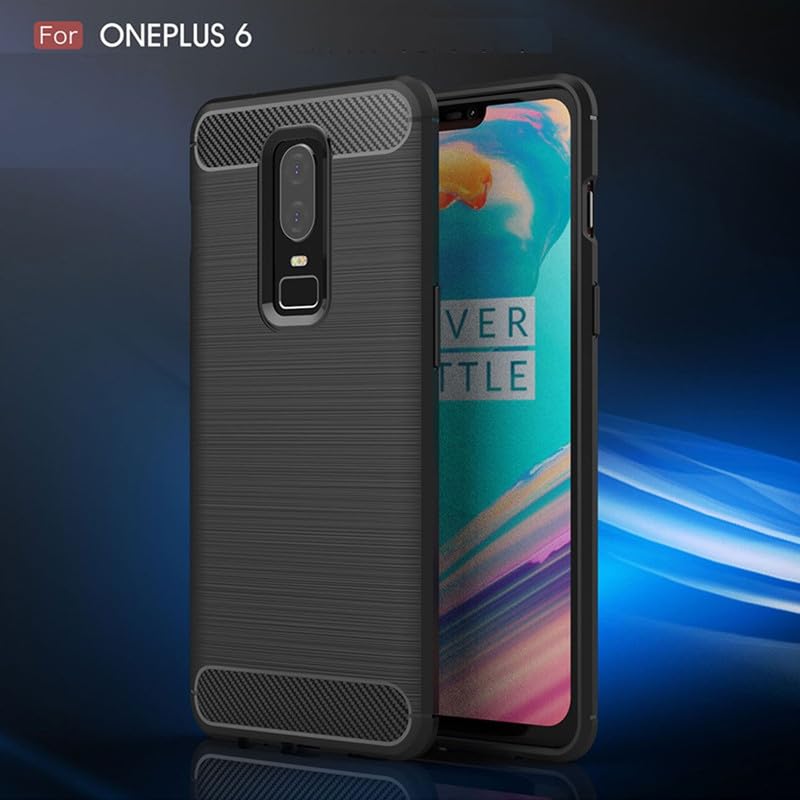 Image of Hybrid Carbon Fiber Back Case for OnePlus 6 (Black)