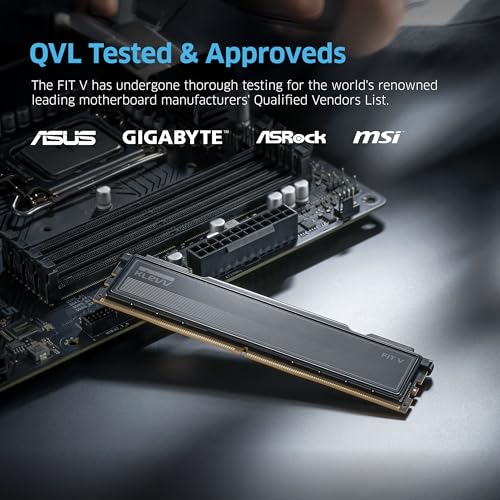 Image of KLEVV FIT V DDR5 32GB (2x16GB) 6000MHz CL30 SK Hynix A-Die 1.35V Gaming Desktop Ram Memory XMP 3.0 / AMD Expo Ready - Black (KD5AGU880-60A300L)