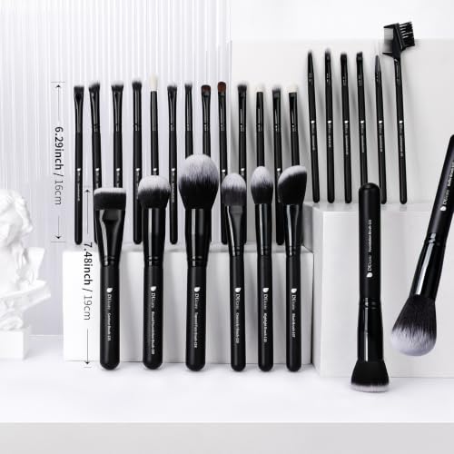 Pinceles de maquillaje sintéticos y profesionales en un set completo de 27 unidades 5