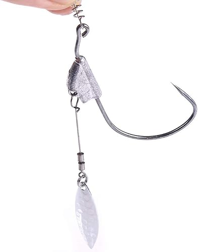 Miniatura 4 de Ganchos de pesca con peso de quilla con accesorio de cuchilla, señuelos de pesca, cabezas de plantilla, anzuelos de pesca Twistlock con peso,